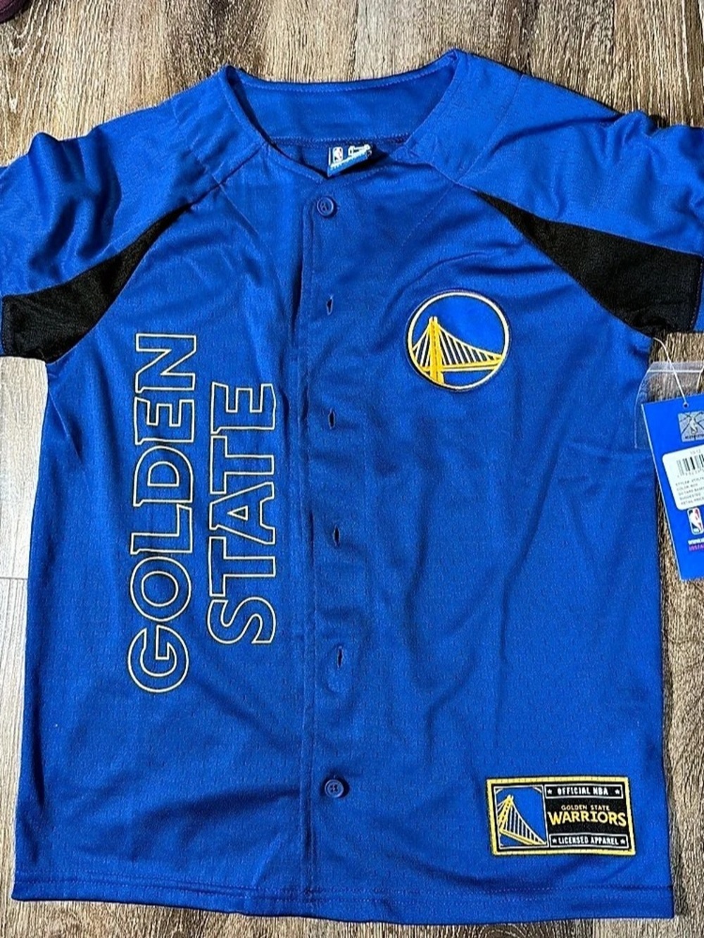 Outerstuff Golden State Warriors jersey Boys Medium (8) Blue & Yellow NWT Jersey